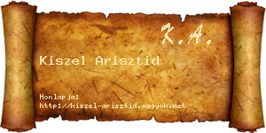 Kiszel Arisztid névjegykártya